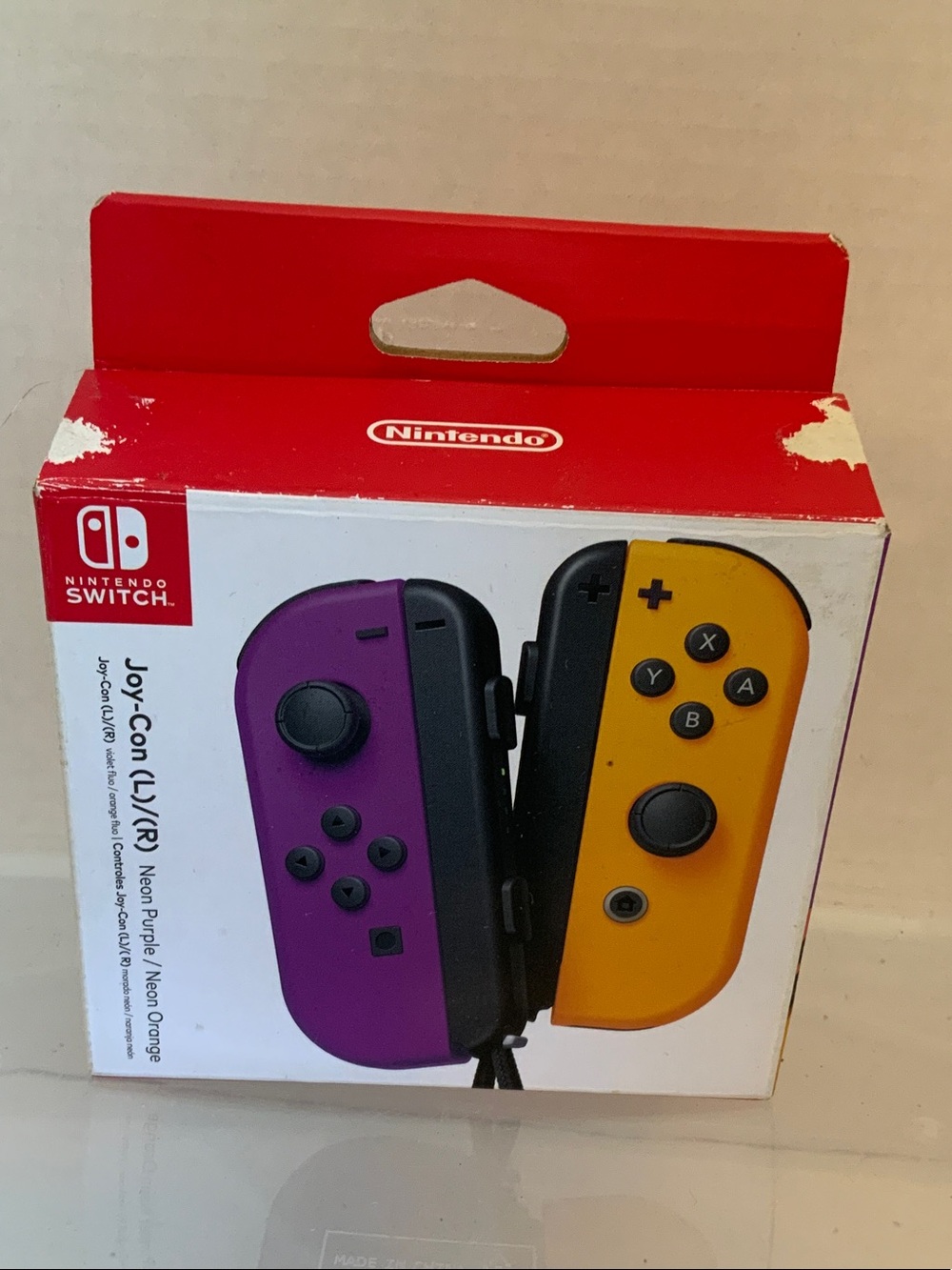 Nintendo Joy-Con Controllers - Neon Purple Left & Neon Orange Right